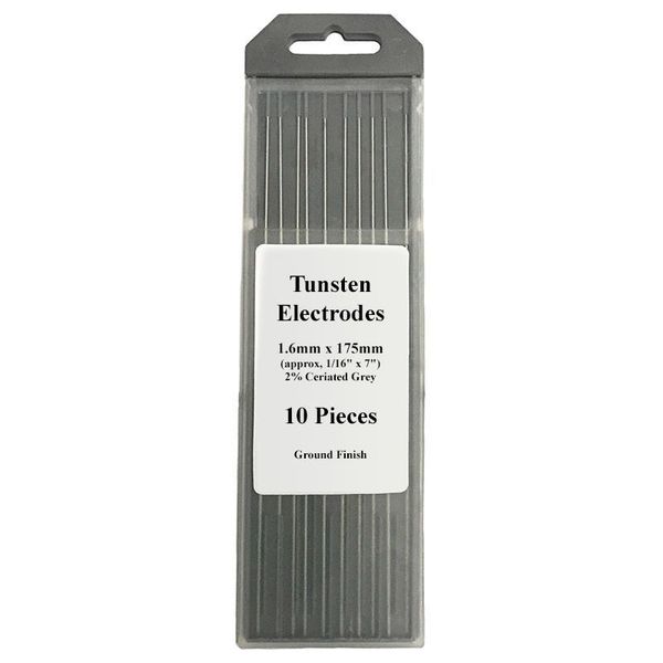 Longevity CERIATED TUNGSTEN 2% GRAY 1/16"(1.6mm), 10-Pack 880096